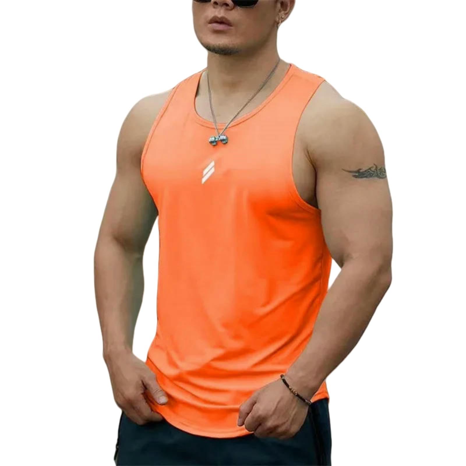 Kamizelka fitness na lato, męska tank top casualowy okrągły dekolt siateczka koszulka sportowa top fitness top bez rękawów kamizelka szybkoschnąca niebieska XXL