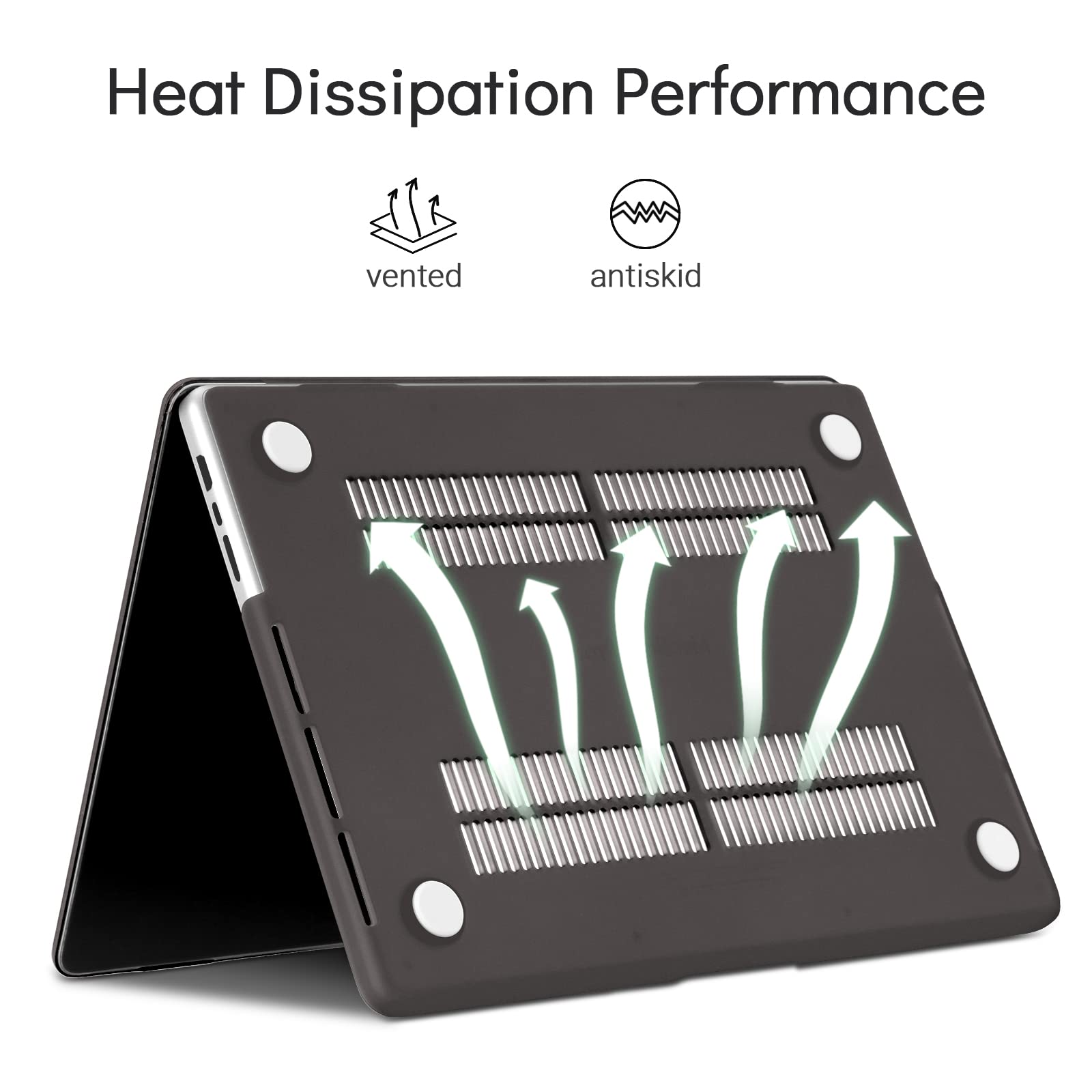 TECOOL Cover per MacBook Pro 14 Pollici M4 M3 M2 M1 Pro/Max 2021-2024 (A3401 A3185 A3112 A2992 A2918 A2779 A2442), Custodia Rigida Protettiva Sottile in Plastica e Copritastiera UE, Grigio