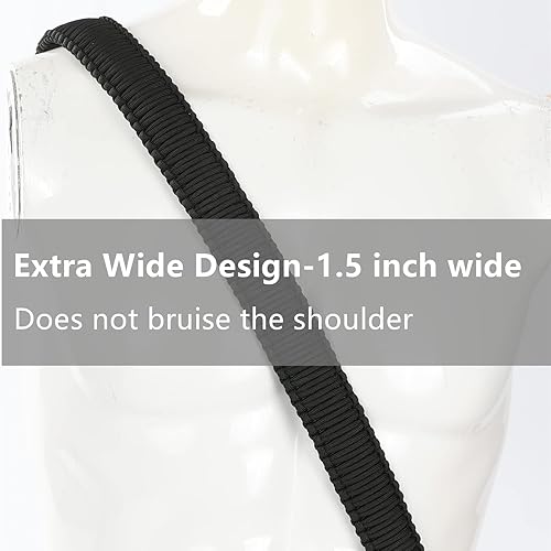 Miniatura 11 de VVAAGG Eslinga de rifle de dos puntos con giros, eslinga antideslizante para pistola con correa de longitud ajustable S017-Negro