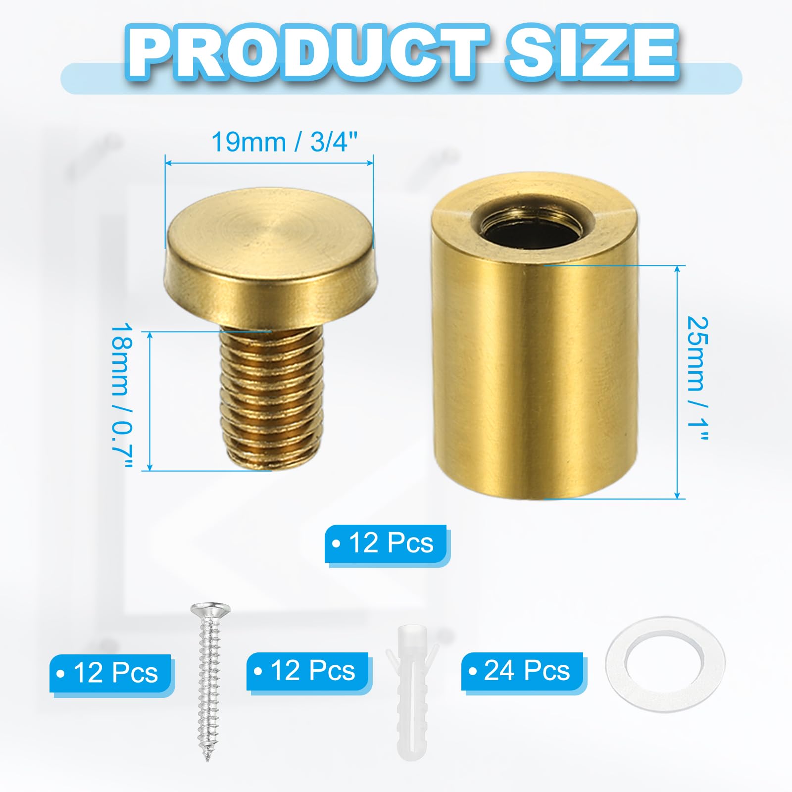 PATIKIL 19x30mm Standoff Screws - Image 2