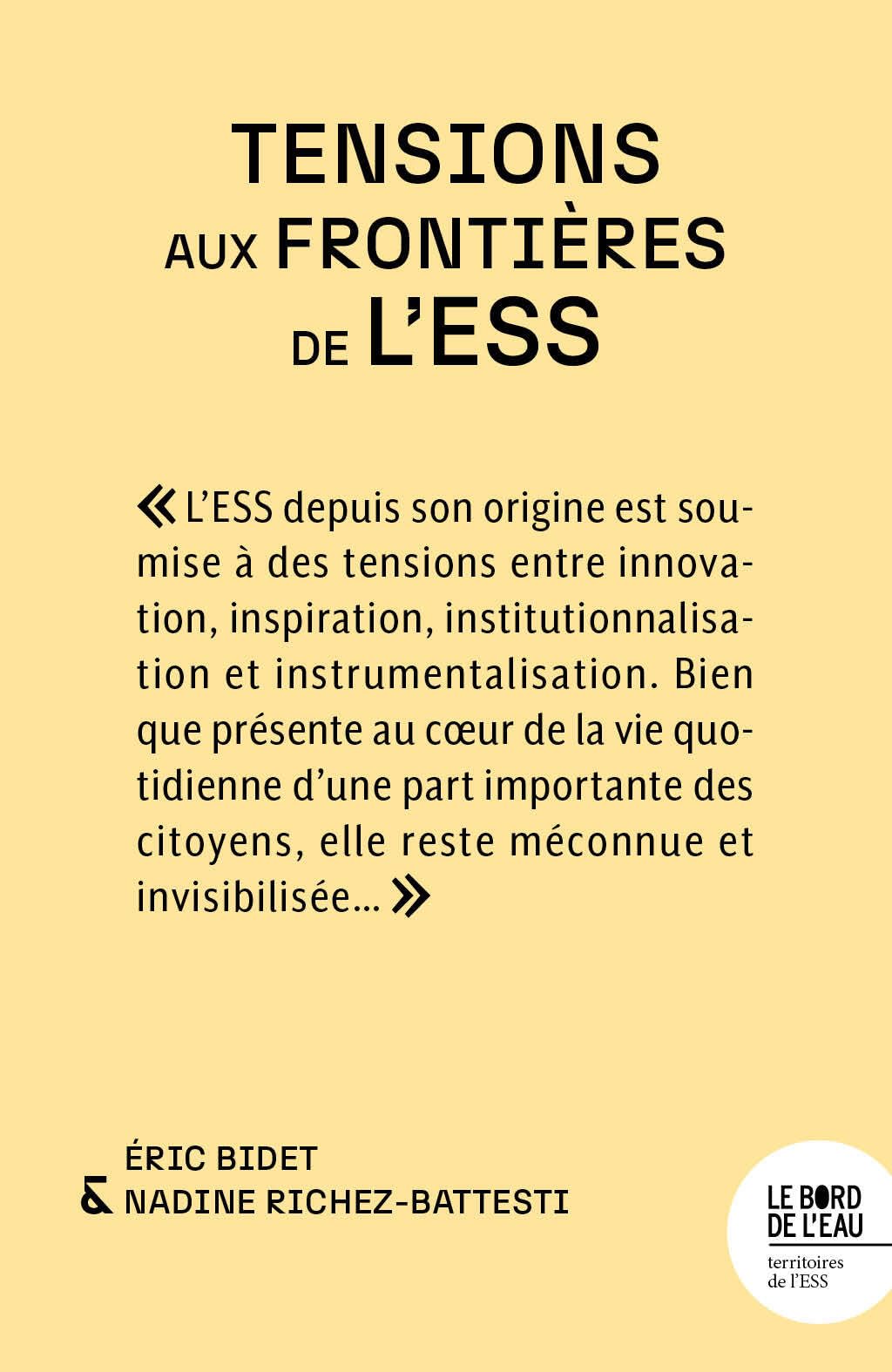 Tensions aux frontières de l’ESS