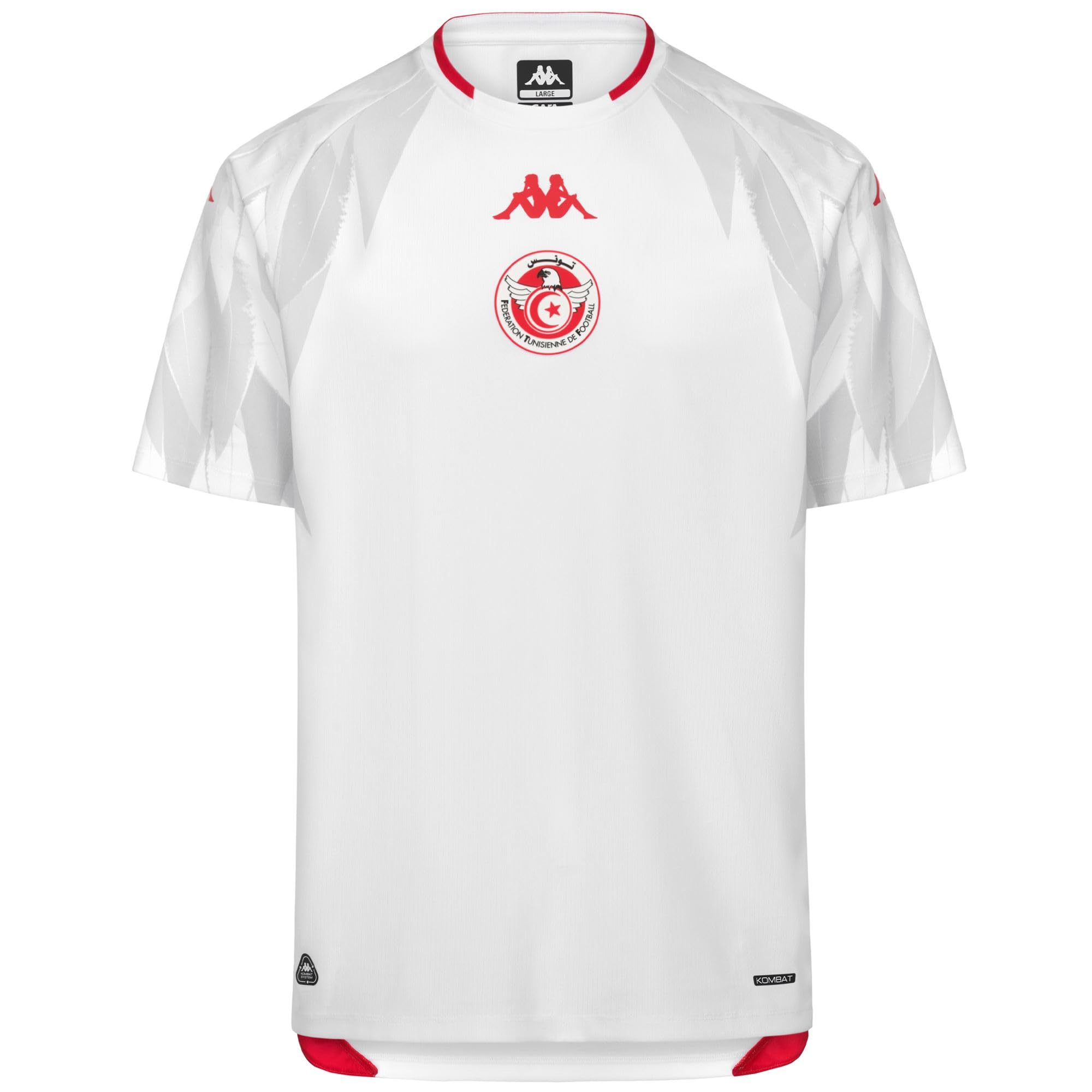 Kappa Maillot Kombat Home Tunisie Blanc Homme Magliette da Calcio Uomo (Pacco da 1)