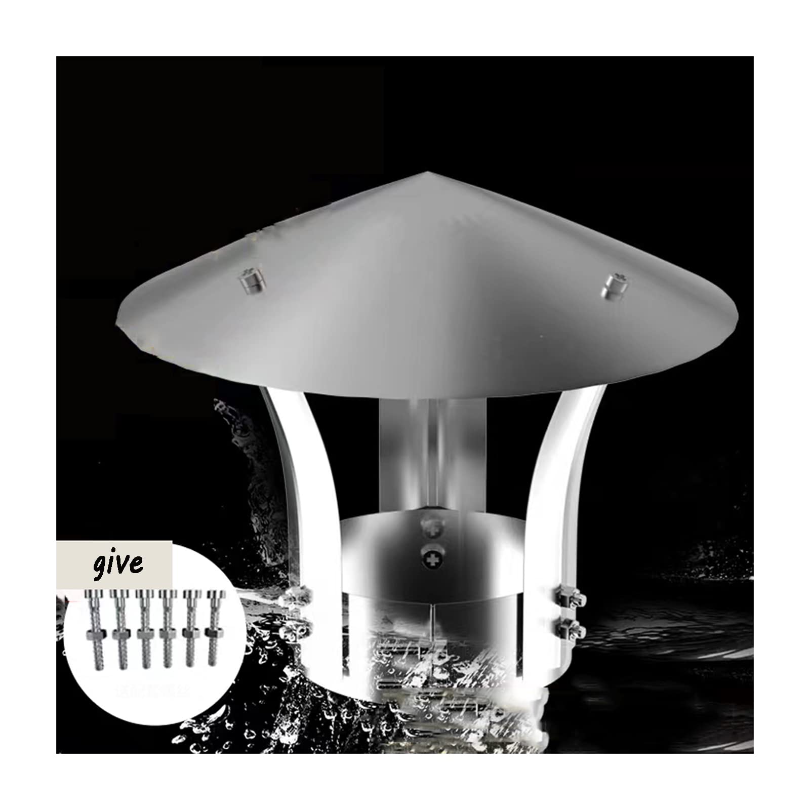 Chimney Cap,Chimney Cowl,Fireplace Chimney Caps,Roof Cowl Chimney Cowl Cap Tool, Chimney Cowl Cap,Iron Rain Cap,Hood,Universal,Rain and Snow Protection,Prevent Debris,Flue Caps,(D9cm/3.54in)