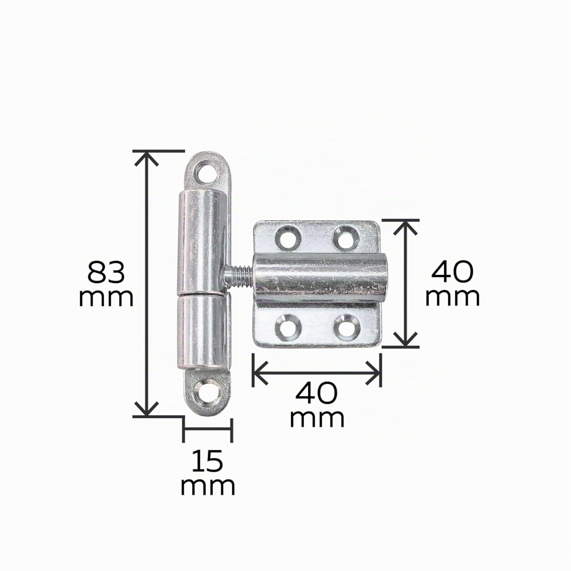 GAH-Alberts 869991 Paumelle universelle | réglable de 60-85 mm | électro-galvanisé, passivé à couche épaisse | 83 x 15 mm | kit de 20