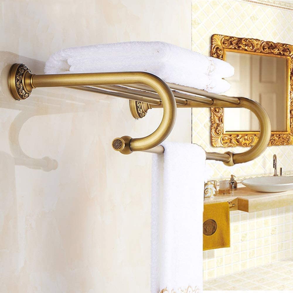 Porte-Serviettes Salle de Bain européen en cuivre pour une déco rétro chic