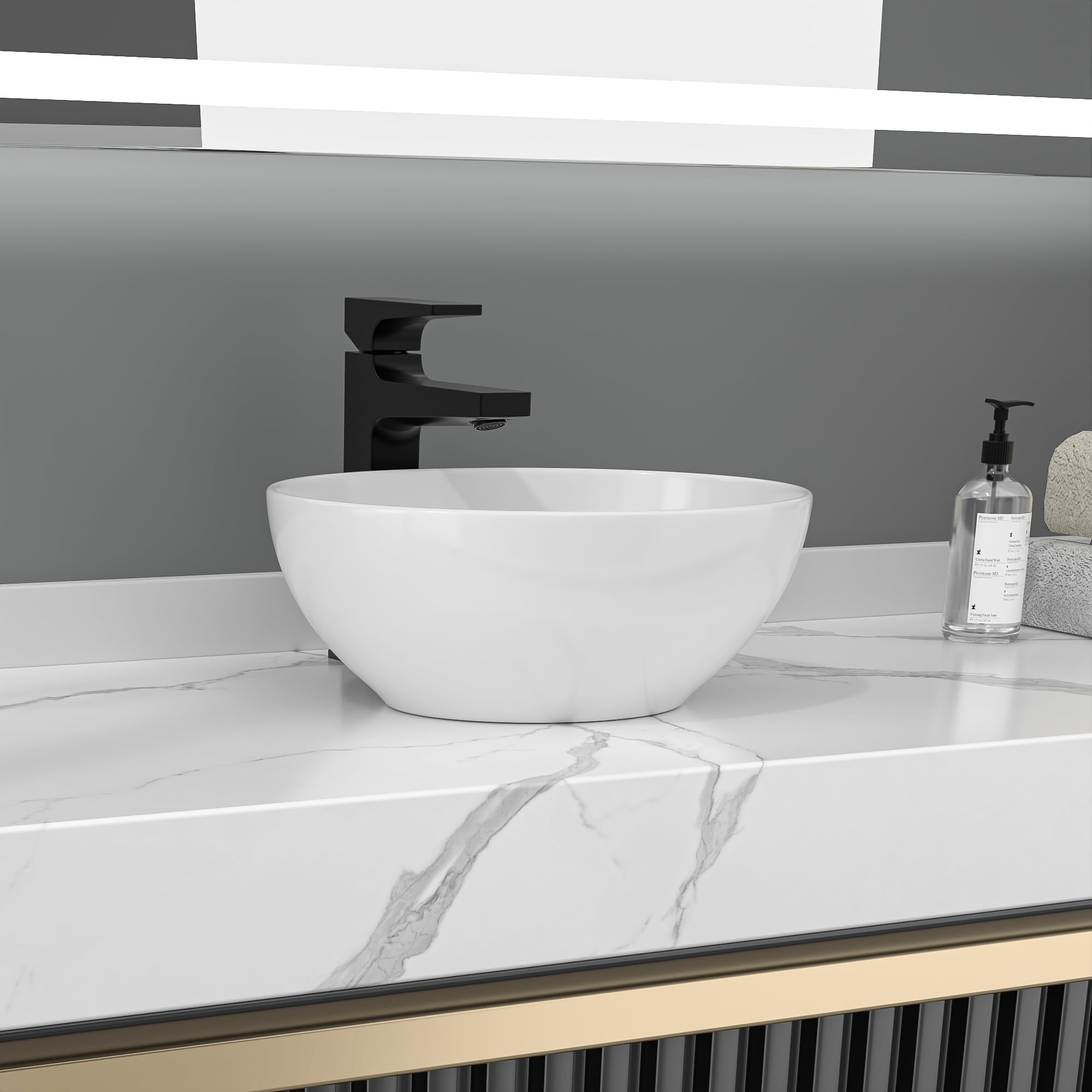Photo 1 of ***BOWL ONLY - NO FAUCET***
Oval Vessel Sink - Donsdey 16"x13" Bathroom Vessel Sink Oval Shape White Ceramic