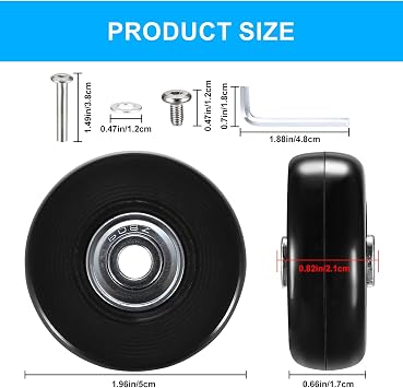 Brand Rubber Swivel Caster Wheel Repair Kit, 4 Pcs Pcs; 50x18mm; Rubber Wheel Repair Kit.