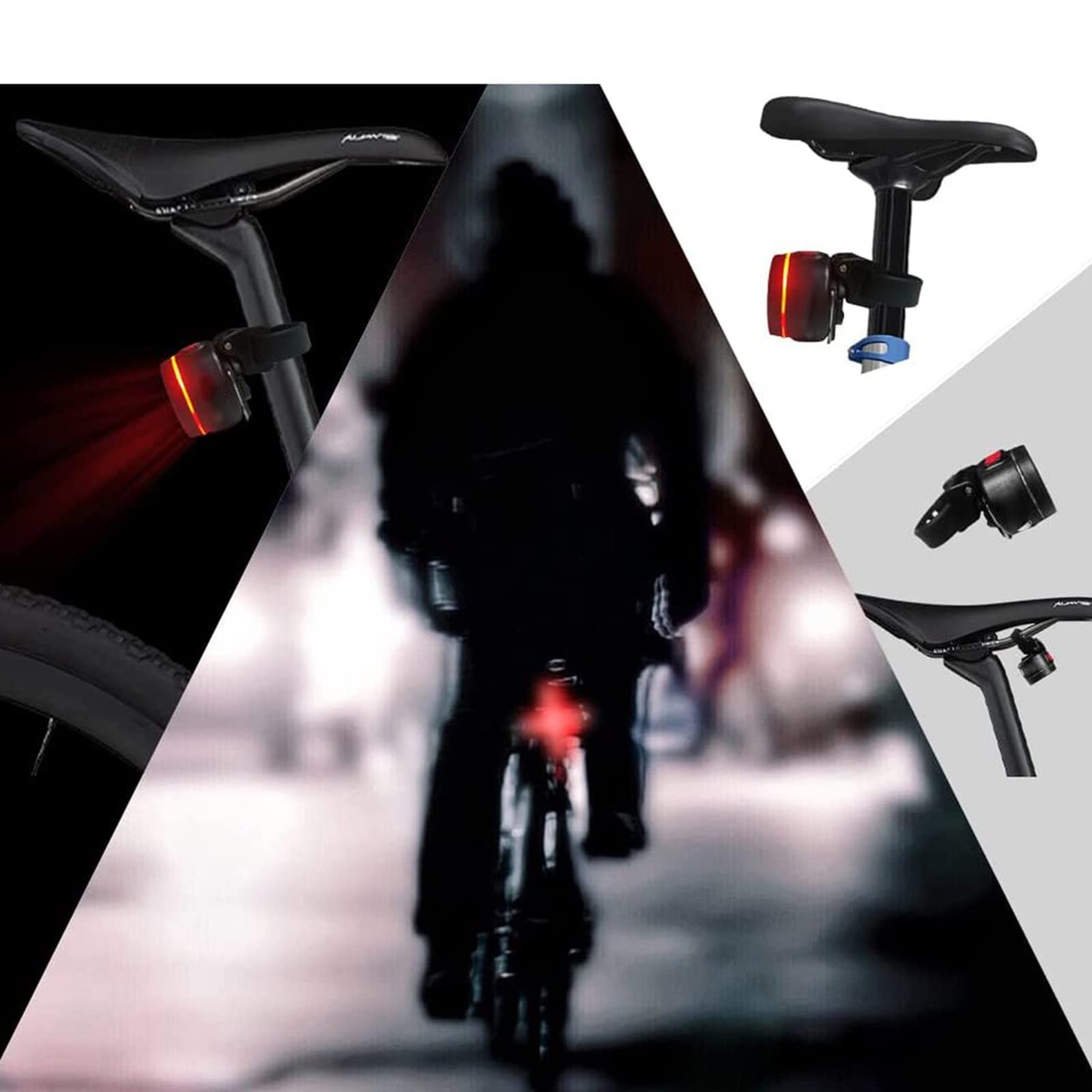 Wielofunkcyjna latarka czołowa LED może być używana jako tylne światła rowerowe, ładowana przez USB, czołowa, przednia lampa czołowa