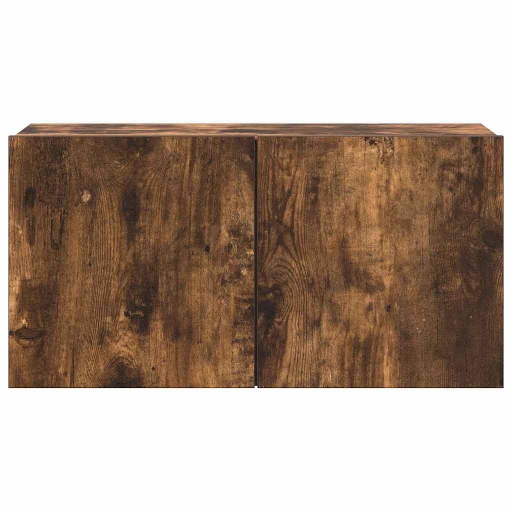 Set di 4 mobili per TV in legno di quercia affumicata