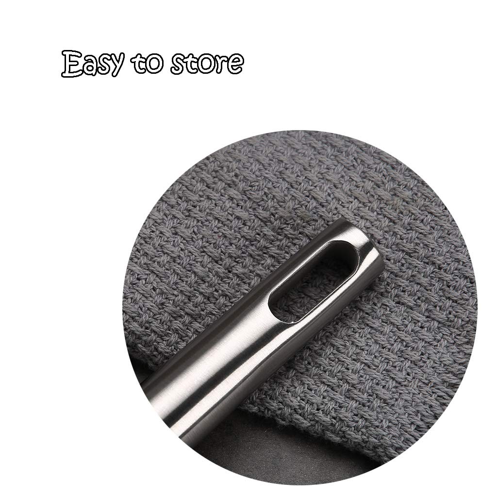 Colador, colador, colador de alimentos de malla de acero inoxidable, cuchara espumadora, cuchara ranurada multiusos con agarre, utensilio de cocina, colador de espumadera de metal, cucharón para coc