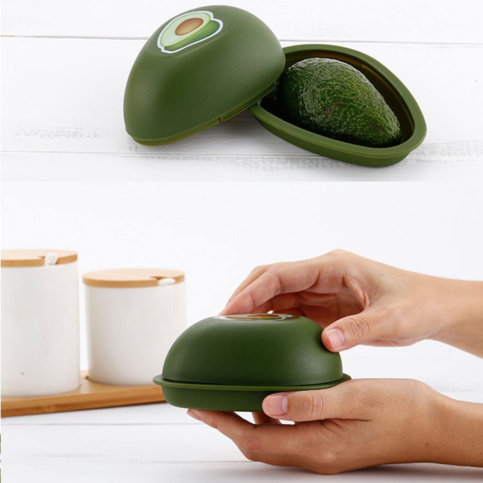 Lot De 4 Boîtes De Conservation Fruits/légumes - Formes Avocat, Citron, Tomate, Oignon - Sans BPA - Pour Frigo