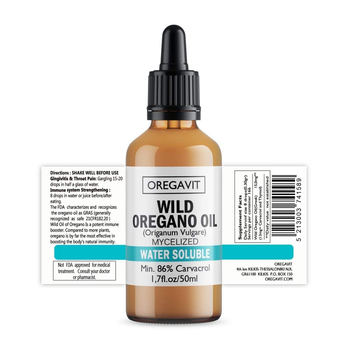 Buy Water Soluble Wild Oil of Oregano Oil 50ml/1,7oz Promotes Clean