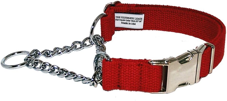 The Ultimate Leash Cotton Series Martingale Dog Collar | Adjustable, Premium, Heavy Duty, Durable, Strong Training Collar | Made in The USA