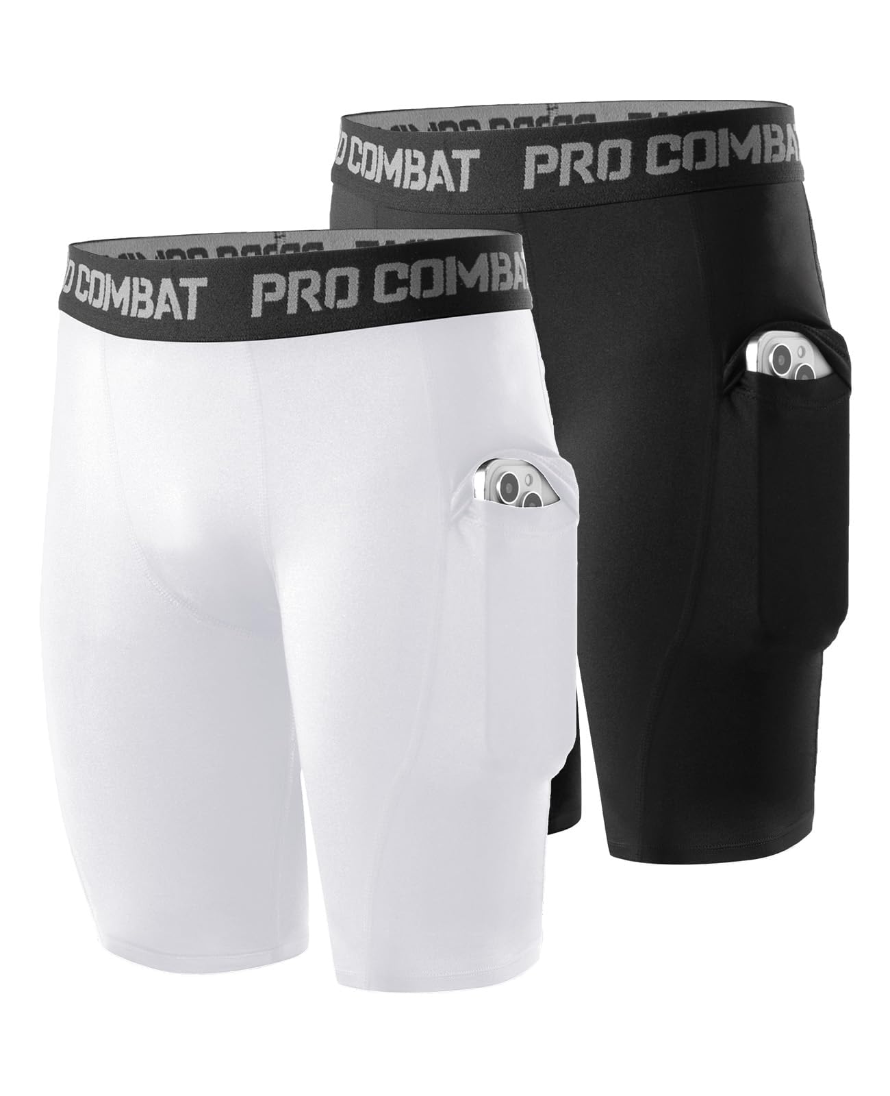 Niksa Short de compression pour garçon, couche de base performante, sous-vêtement d'entraînement, short de sport avec poches latérales