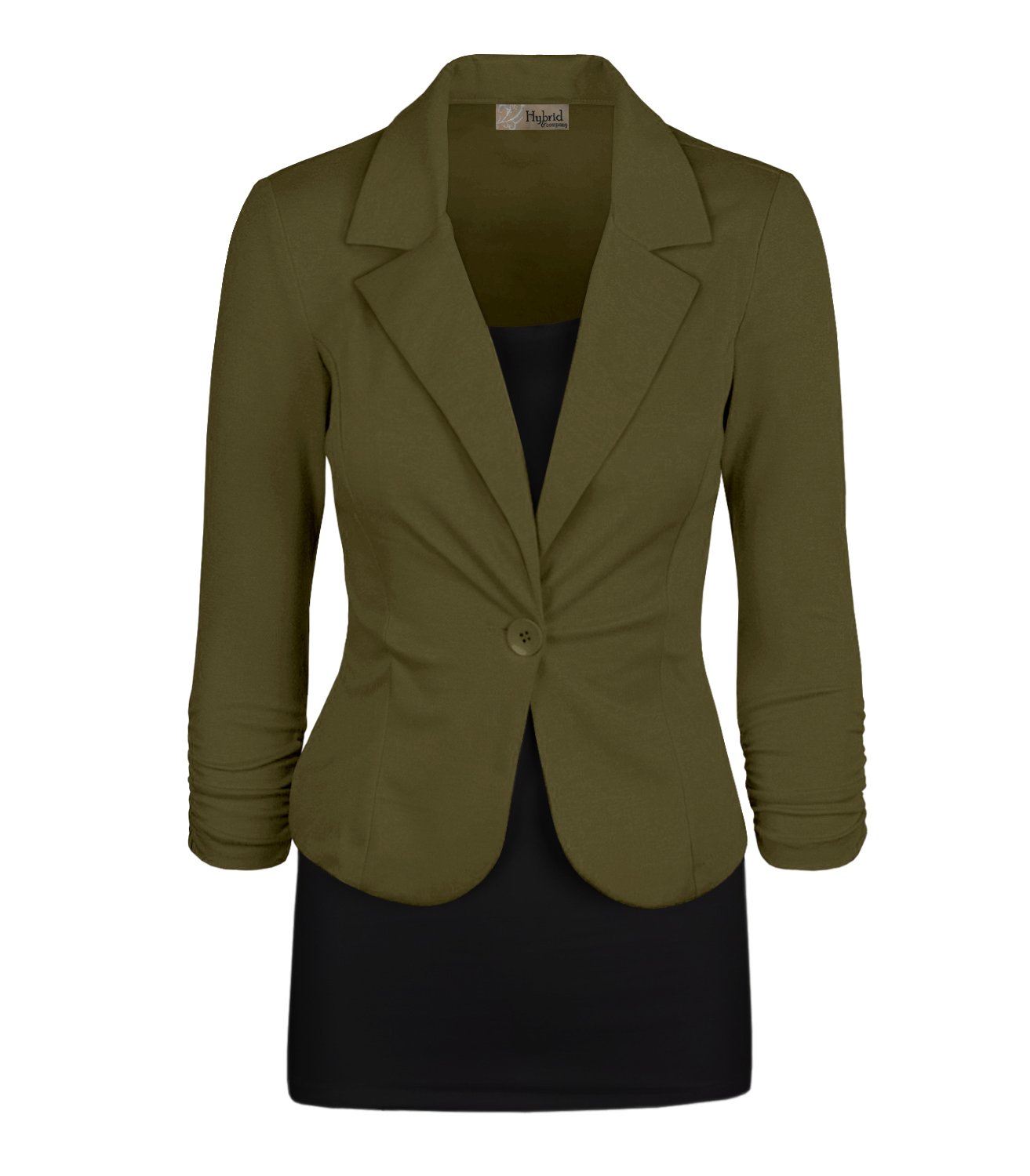 Hybrid & CompanyHybrid Women's Casual Work Office Blazer Lightweight Stretch Ponte Jacket Made in USA