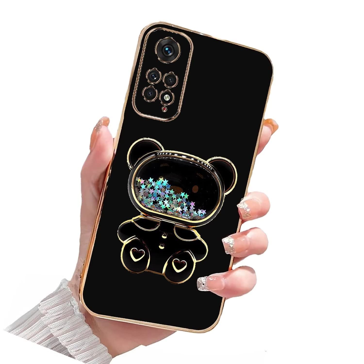 Custodia Per Xiaomi Redmi Note 13 5G - Cover Con Cavalletto E Brillantini - Morbida E Protettiva - Foto 8