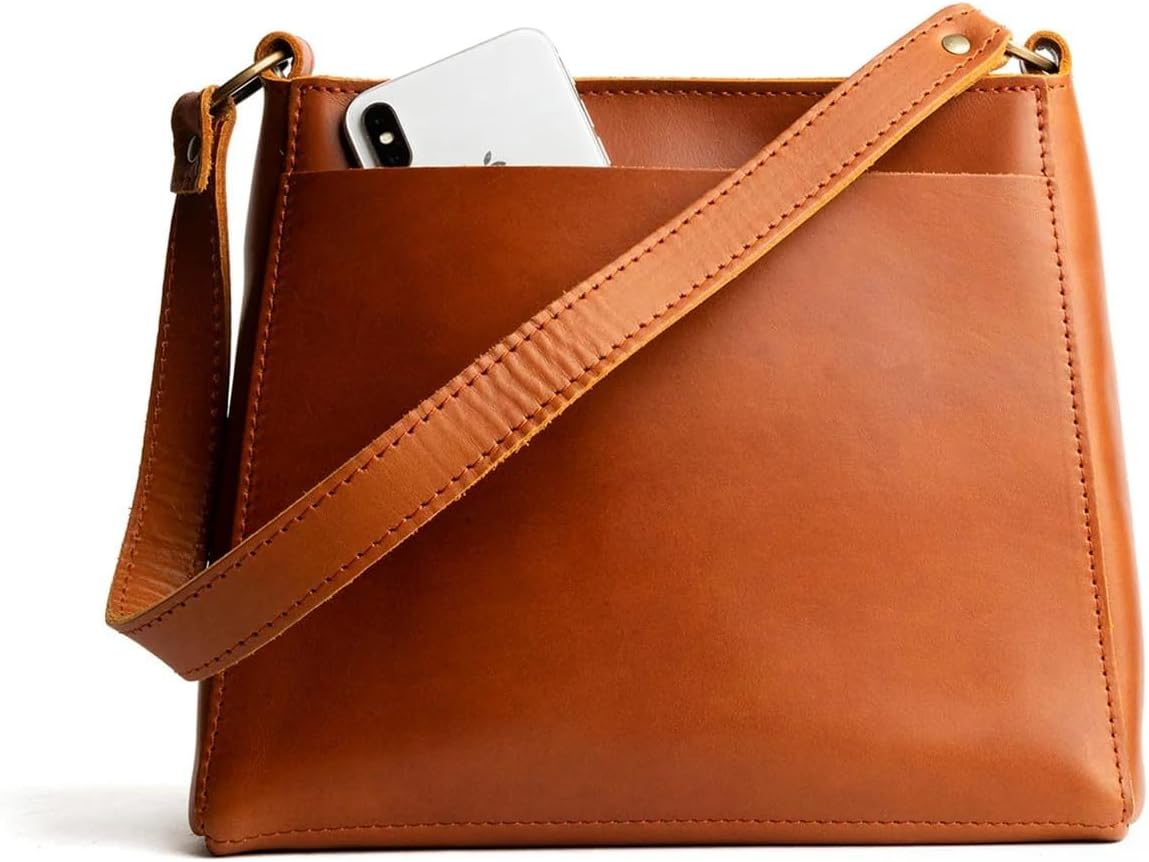 Portland Leather Goods Triangle Shoulder Bag for Women – Handmade from the Finest Full-Grain Hides | Handmade - Image 3