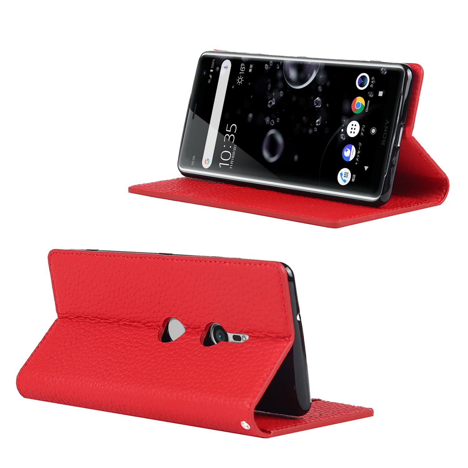 Amazon.co.jp: Eastwave for Xperia XZ3 ケース 本革 牛革 ソニー