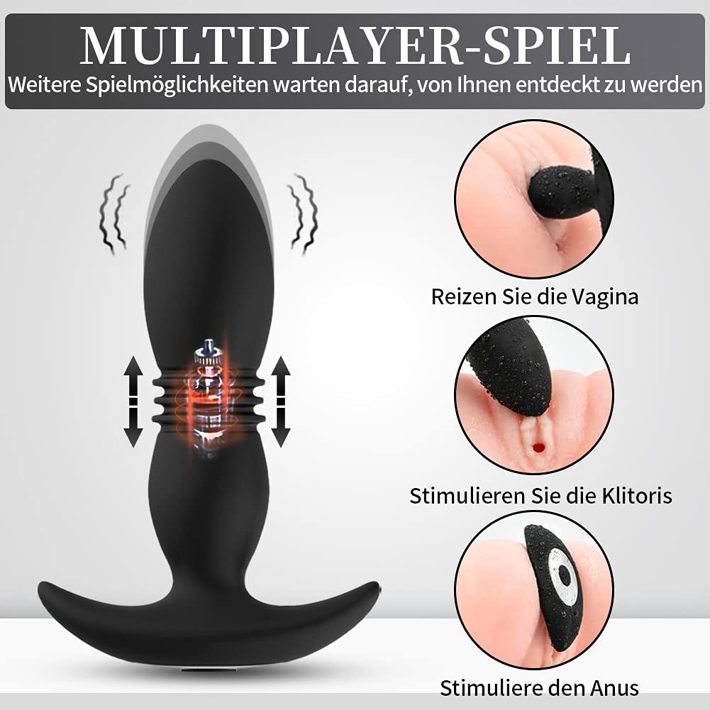 Vibratore anale con telecomando, giocattolo sessuale, plug anale con telecomando, modalità di vibrazione prostata, con vibratore, in silicone, massaggiatore
