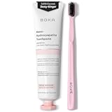 Fluoride Free Toothpaste - Nano Hydroxyapatite - Coco Ginger 4oz and Classic Manual Toothbrush with Extra Soft Activated-Charcoal, Pink
