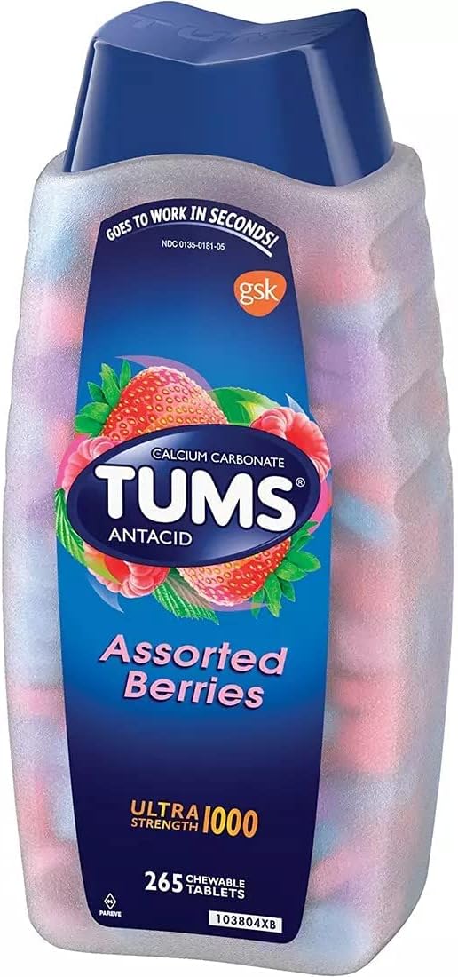 Tums Ultra Strength (Assorted Berries) 265 Chewable Tablets (Original Version)