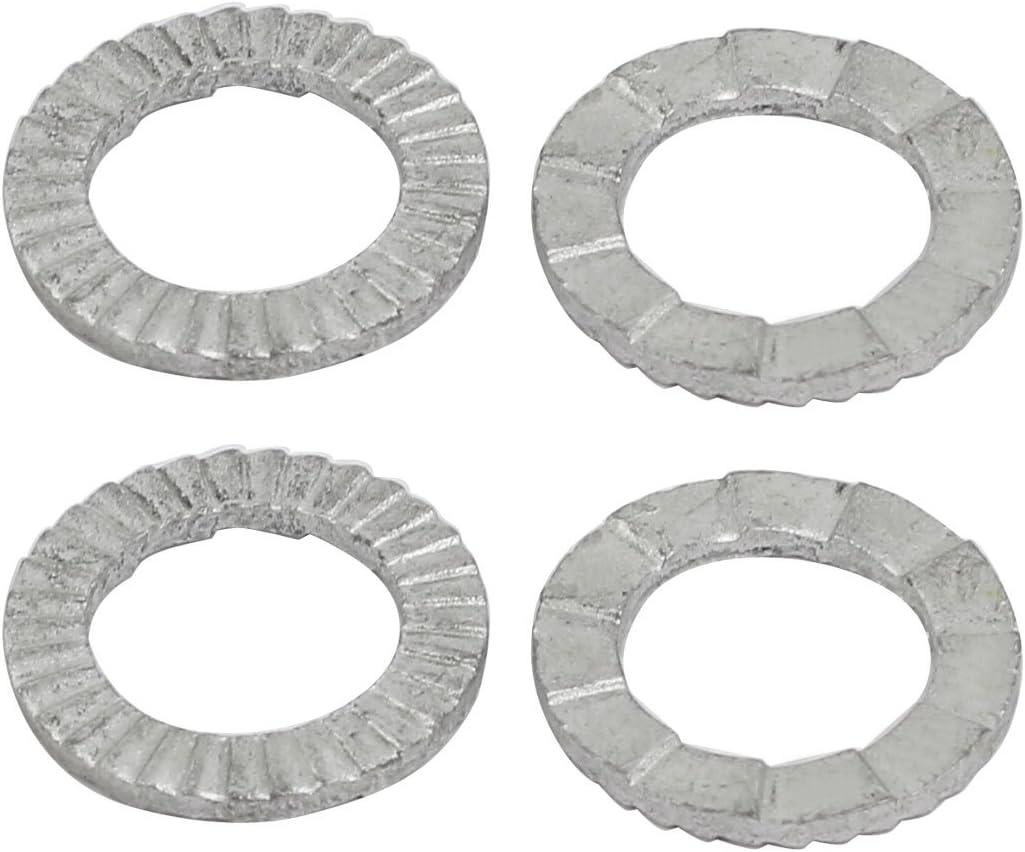 8mm Inner Quality Parts Dia 1.5mm Thickness Carbon Steel Dual Serrated Wedge Locking Washer 4pcs Model:26as510qo490