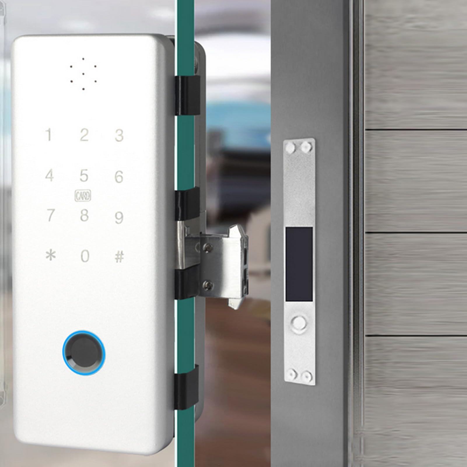 SPACE | Smart Glass Door Lock With Face Recognition Fingerprint Passcode Mobile App And Card Unlocking Mode - View #8