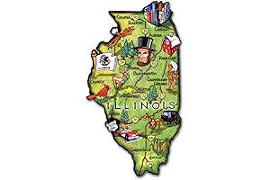 Illinois Artwood State Magnet - A Unique Keepsake Celebrating the Prairie State