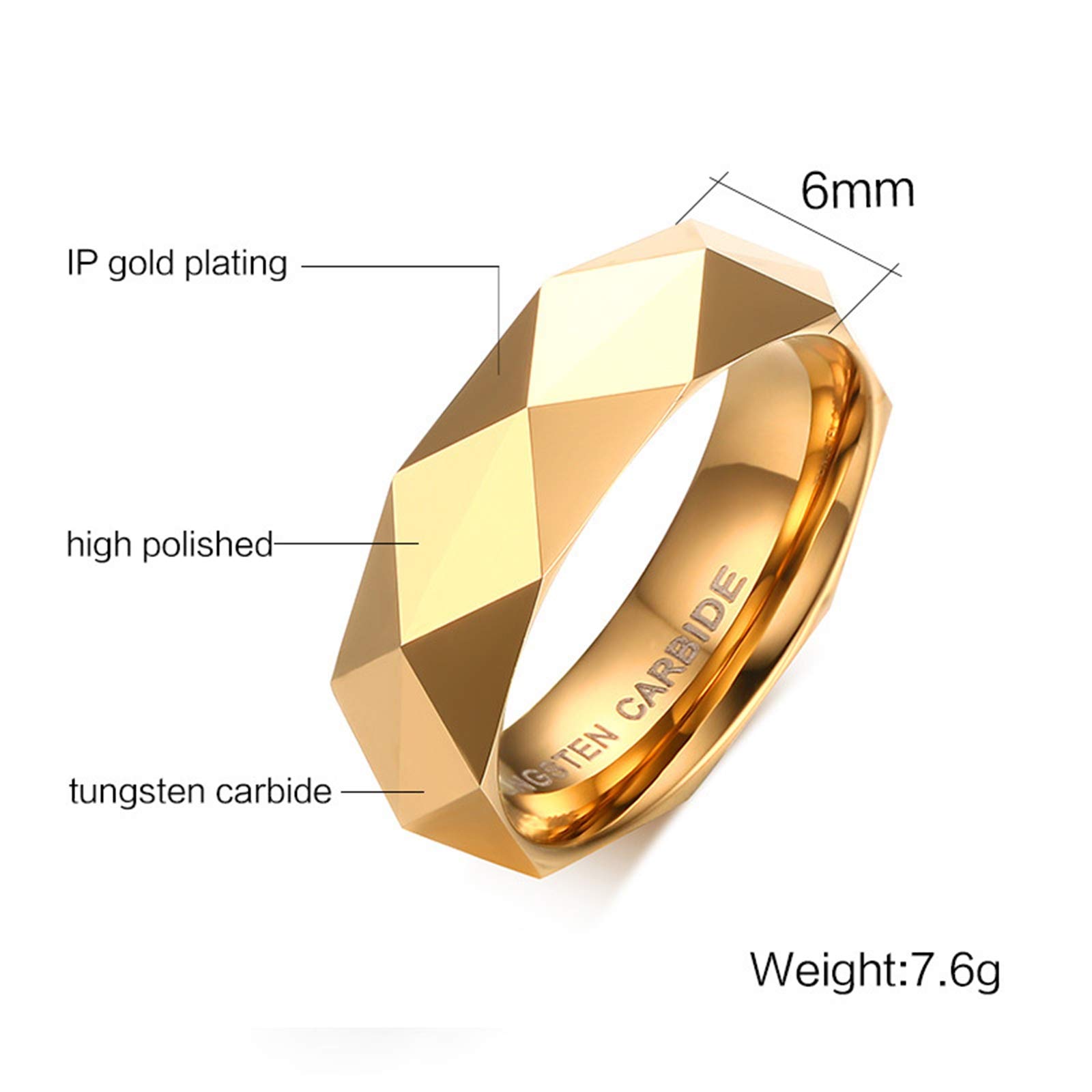 KnSam Set di 2 anelli di fidanzamento in acciaio inox, per coppia di anelli di fidanzamento, in oro rosa e oro rosa, Acciaio inossidabile