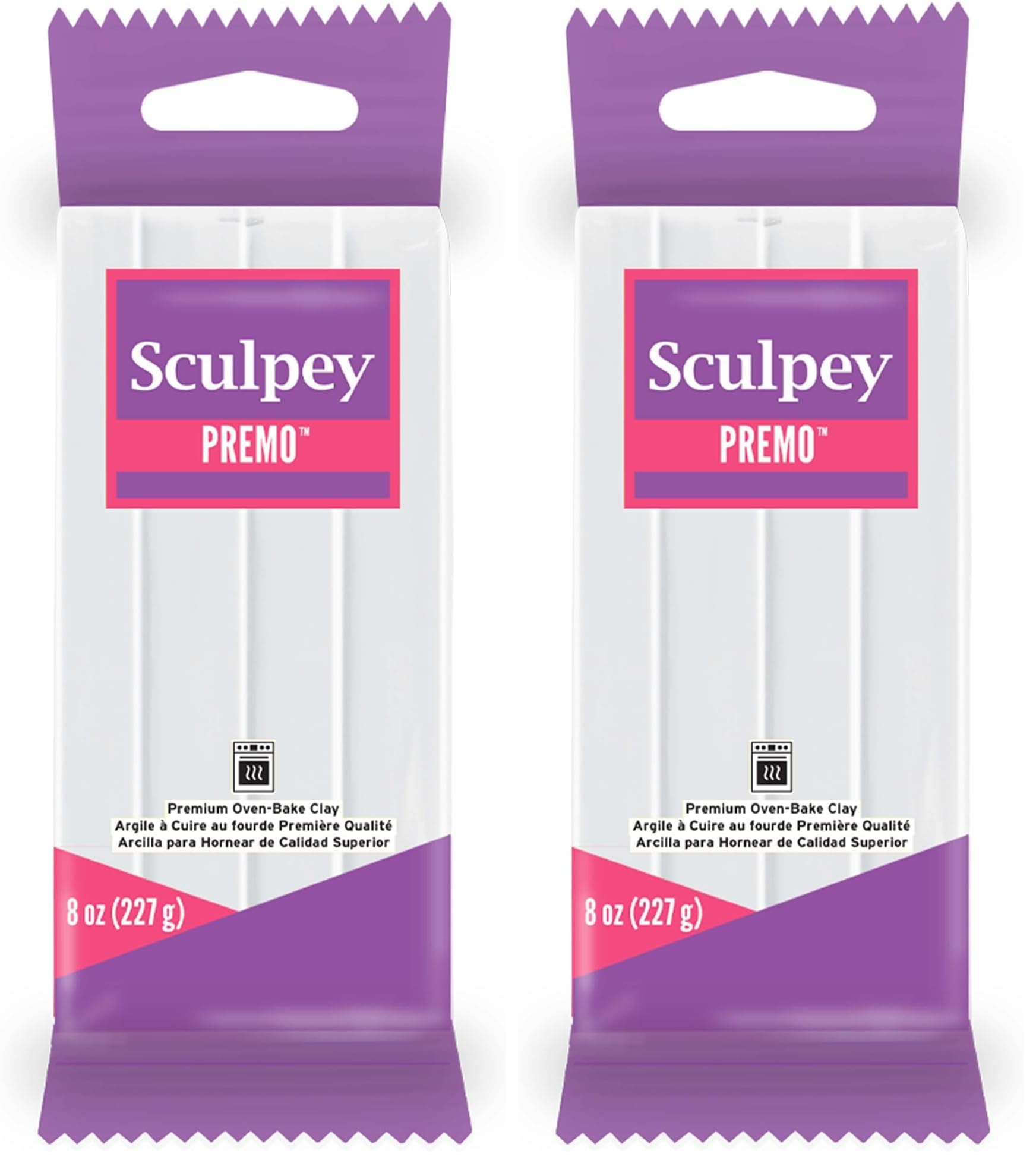 Argile polymère Premo Sculpey blanche lot de 2 pour modelage d'art exigeant