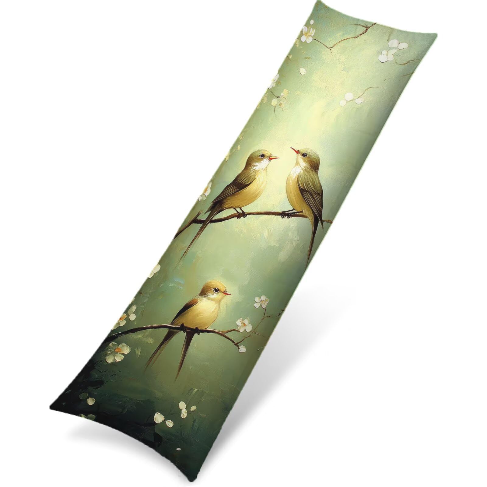 Poszewki na poduszki do łóżka 60 x 180 cm poszewki na poduszki zielone poszewki na poduszki łóżko zwierzę aksamitna poszewka na poduszkę na sofę, miękka dwustronna poszewka na poduszkę z niewidocznym