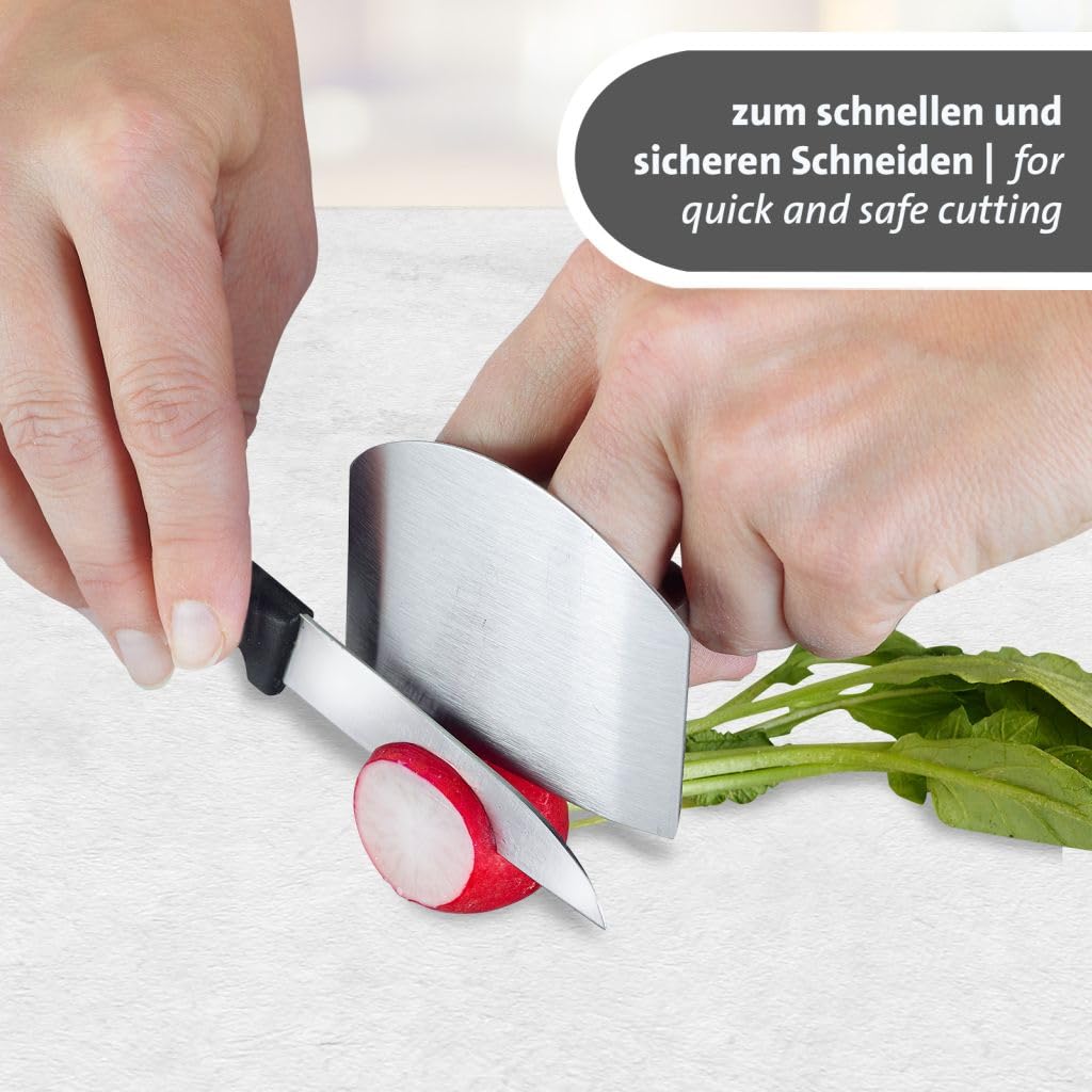 Westmark Protecciones dactilares – utensilio de cocina para cortar frutas y verduras con seguridad, protector de dedos de – acero inoxidable, 2 piezas