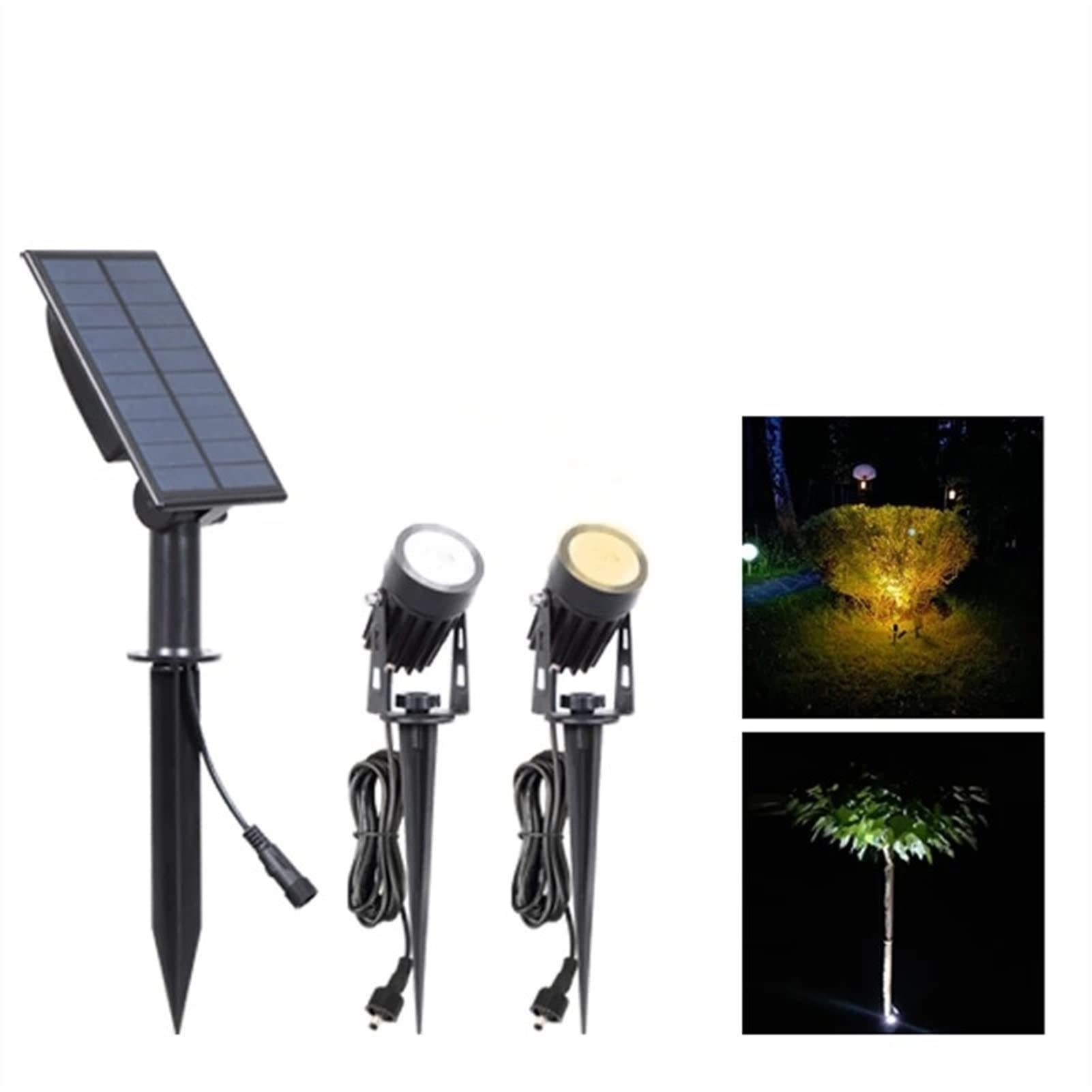 Zewnętrzne reflektory słoneczne LED 6000K 3000K IP65 Wodoodporne zewnętrzne światło słoneczne Solarne kinkiety do oświetlenia ogrodowego Lampy na podwórze, trawnik, ścieżkę (kolor emitujący: ciepły
