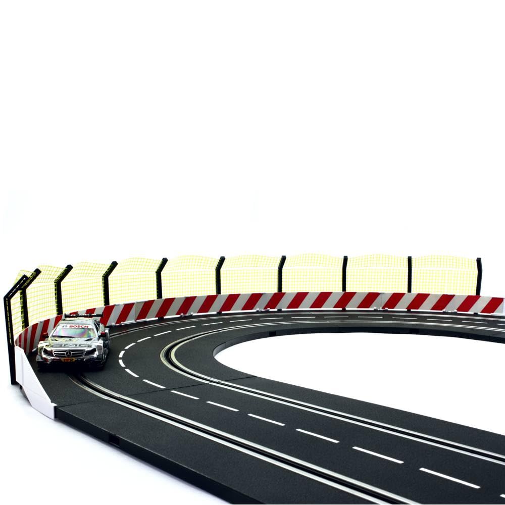Overdrive-Racing Fangzaun 5m kompatibel mit Carrera Digital 124 132 EVO Kurven Geraden Zaun Bande Slotcar