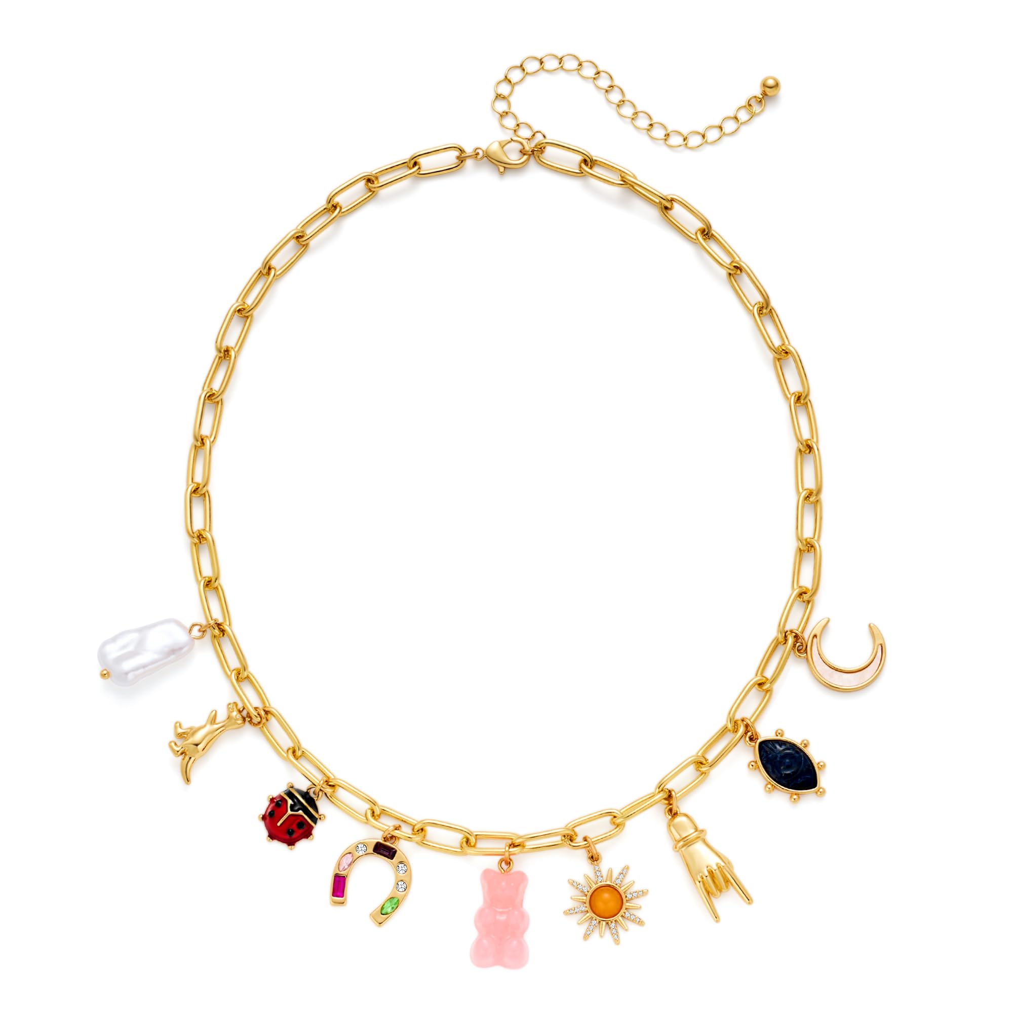 LILIE&WHITE Sea Shell Necklace For Women With Trendy Charms Summer Beach Beaded Necklace Shell Starfish Charms Fashion Jewelry