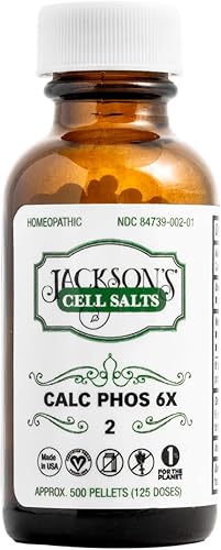 Miniatura 1 de Jackson's #2 Calc phos 6X - La primera sal celular de tejido Schuessler certificada vegana, sin lactosa, fabricada en los Estados Unidos (500