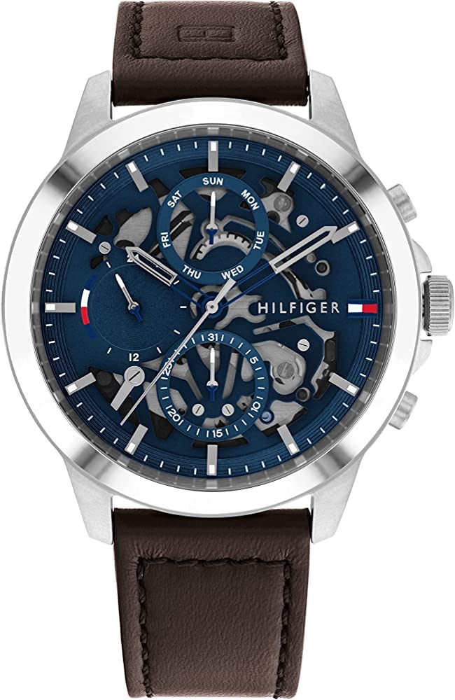 Tommy_Hilfiger Analog Blue Dial Mens Leather Watch -Neth1710476W (B0C5DX9WV1) Amazon Price History, Amazon Price Tracker