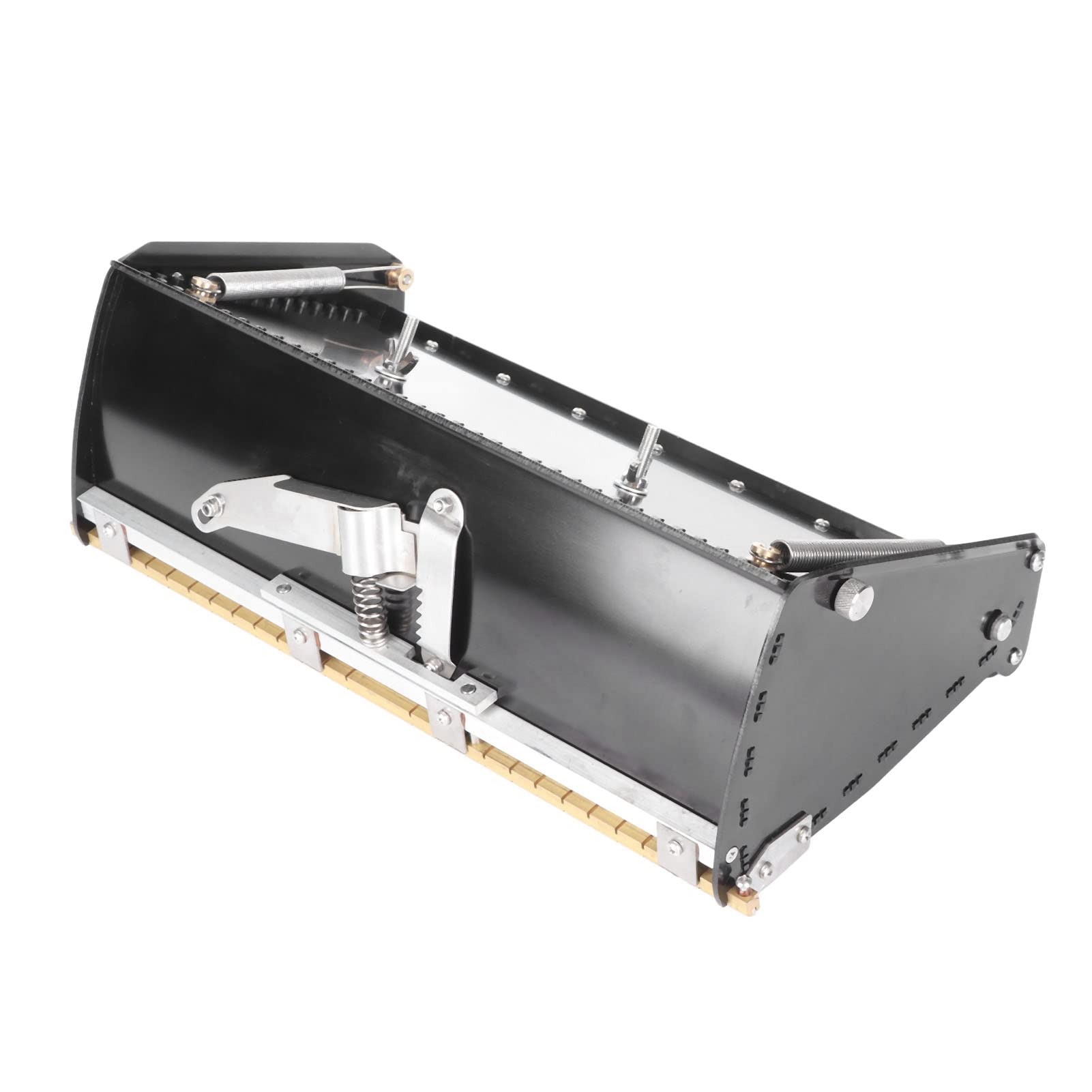 Sxhlseller Caja de Raspado de Masilla, Herramienta de Acabado de Pared Duradera para Enlucido de Paredes Rápido y Fácil, Aleación de Aluminio, Color Negro (30,5 cm/12 pulgadas)