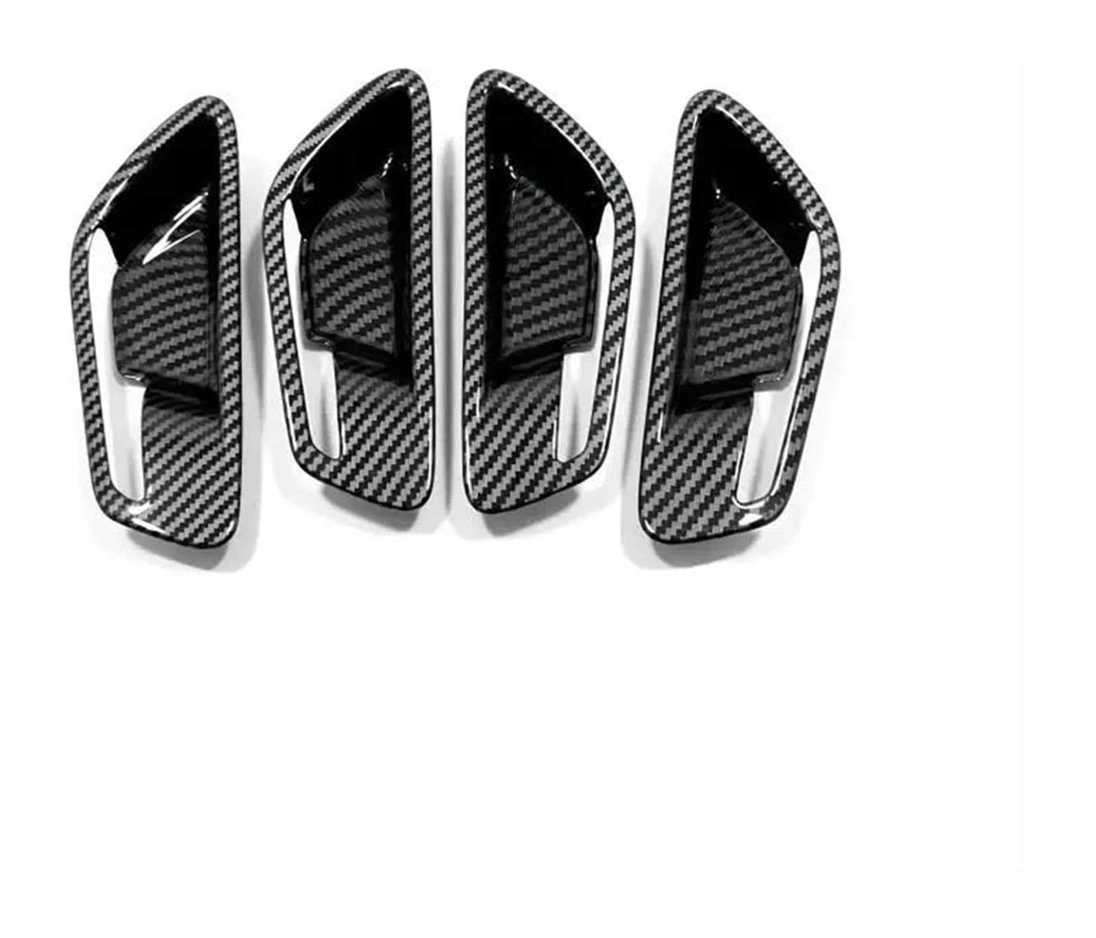 TYTYASS Inner Door Handle for Hyundai for Tucson NX4 2021 2022 Car Trim Carbon Fiber Styling Inside Door Handle Cover Interior