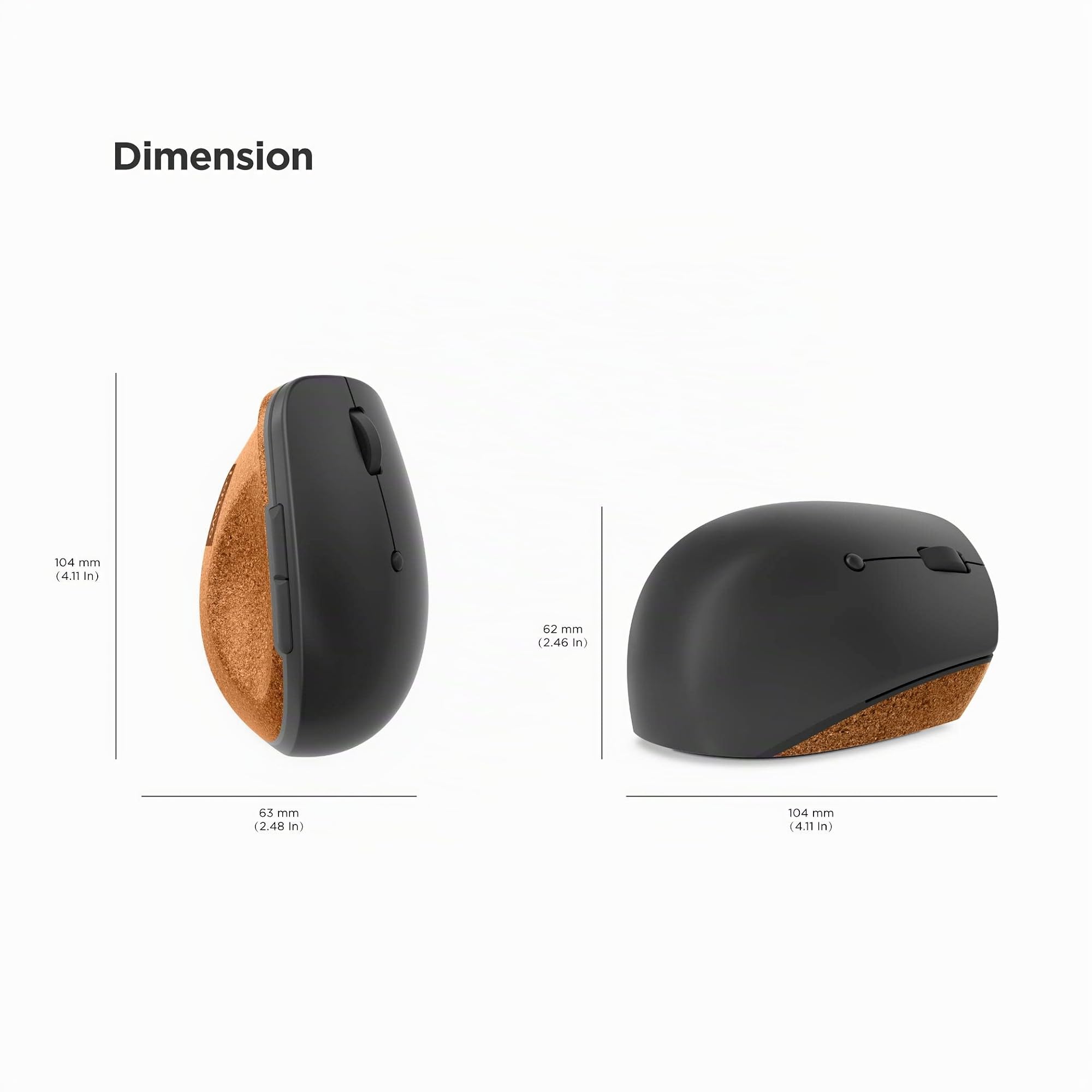 Lenovo Go GY51C33980 USB Souris Verticale sans Fil Gris
