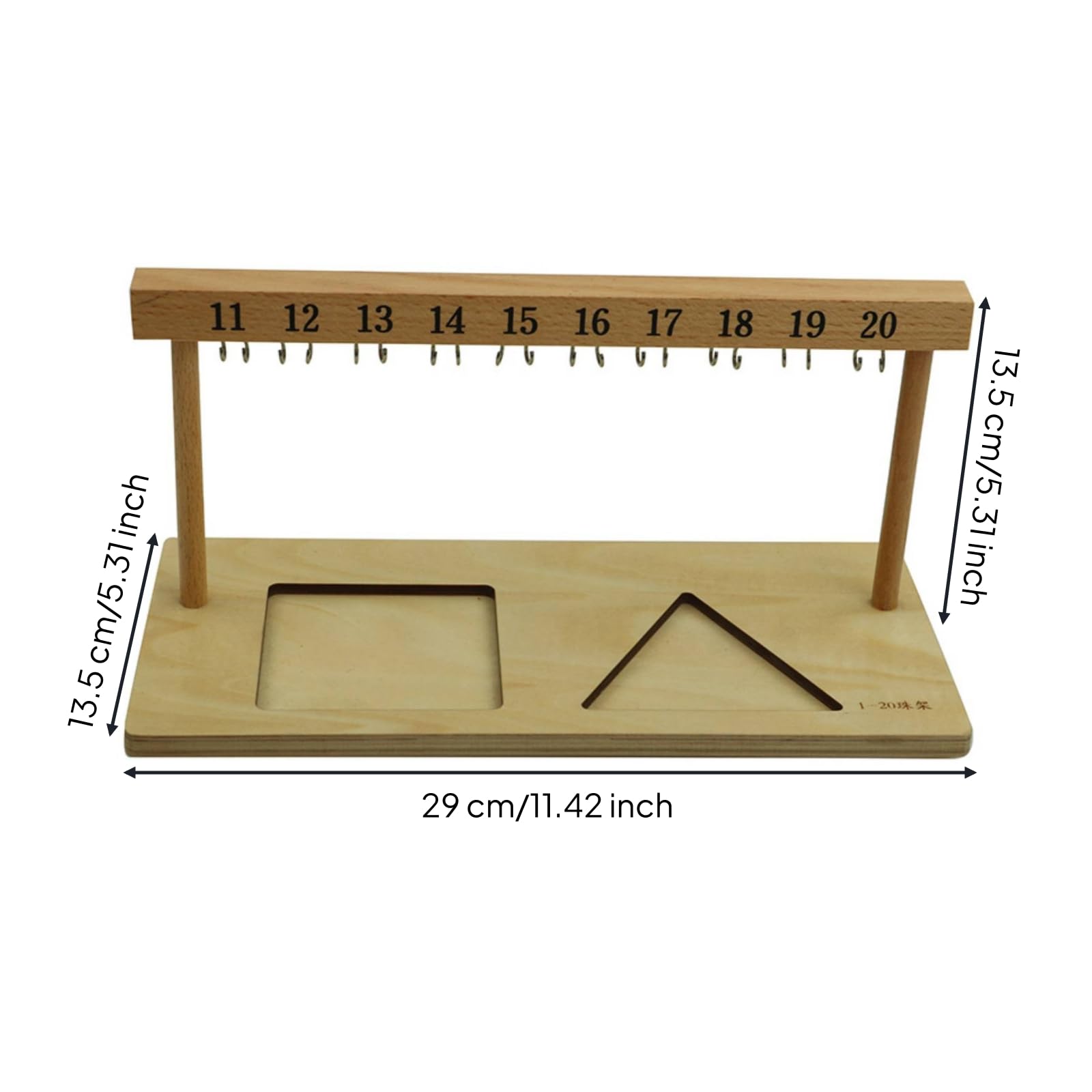 2 Pièces Boulier en Bois avec Encastrements d'apprentissage Boulier Pédagogique Interactif pour Tout-Petits