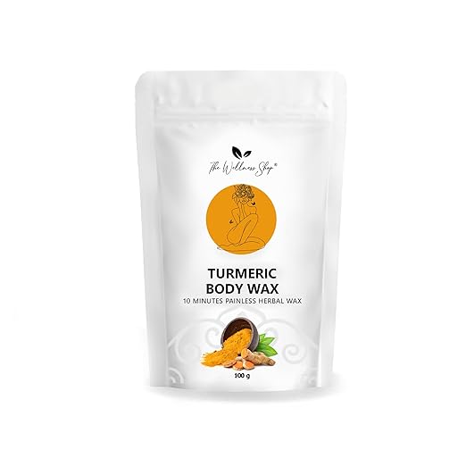 The Wellness Shop Turmeric Full Body Wax 10 Minute Painless Herbal Hair Removal Waxing Powder