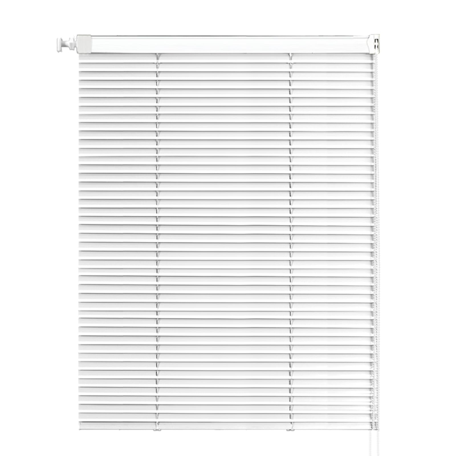 Aluminiowe żaluzje weneckie 65 cm x 220 cm, 25 mm, metalowe listwy, bez wiercenia, łatwe dopasowanie, rolety okienne, do domu i biura, białe, nowoczesny design, regulowane sterowanie światłem