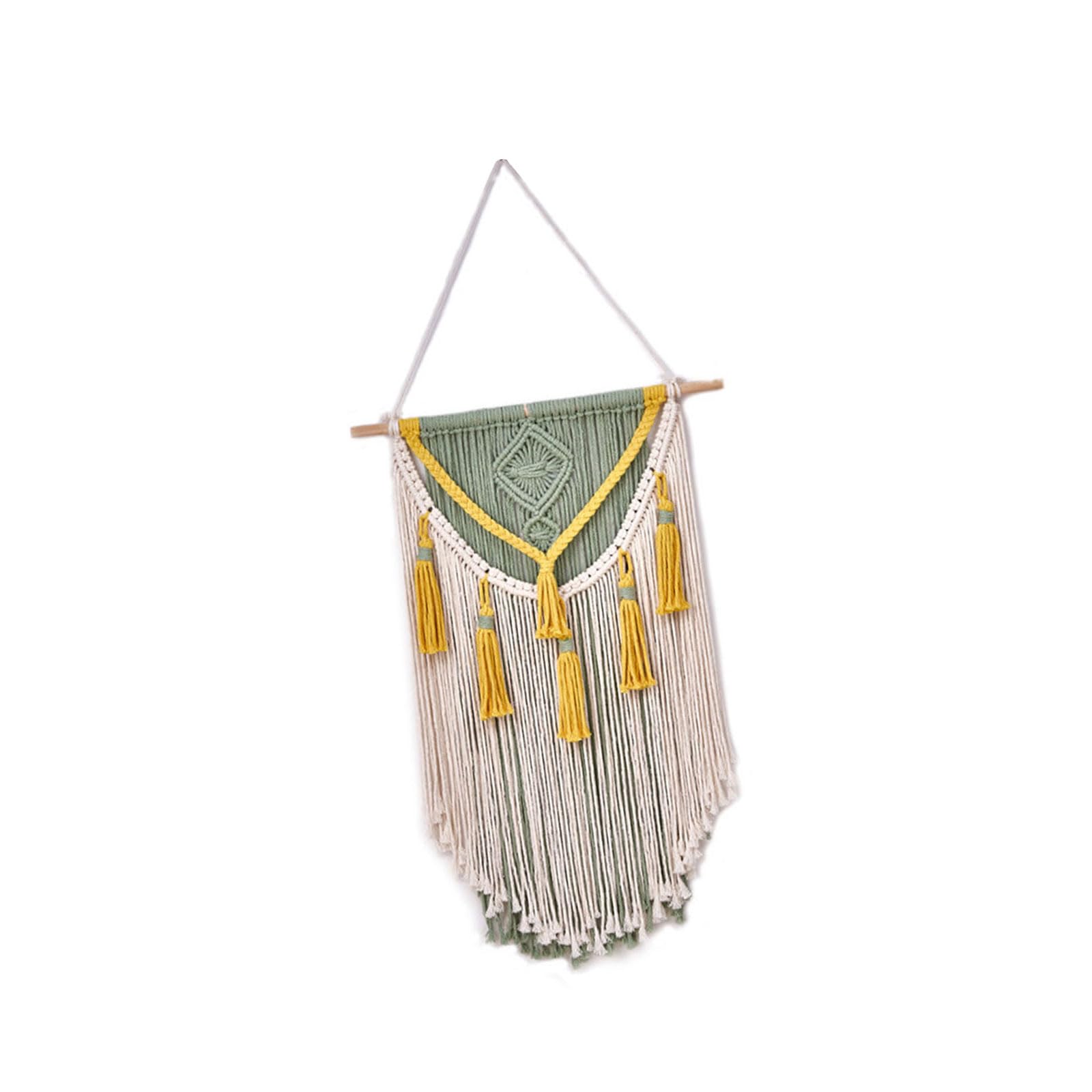 YROHGKPN Handcraft Cotton Rope Colorful Tassels Macrames Tapestry Wall Hanging Ornament Backdrops for Living Room Bedroom Decors Handwoven Tapestry