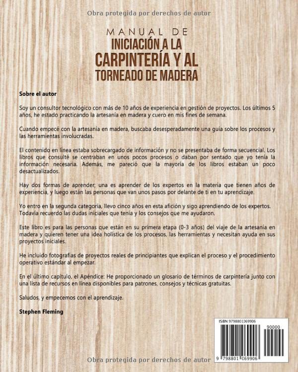 Miniatura 2 de Manual de iniciación a la carpintería y al torneado de madera Guía para principiantes 3 en 1 con procesos, consejos, técnicas y proyectos