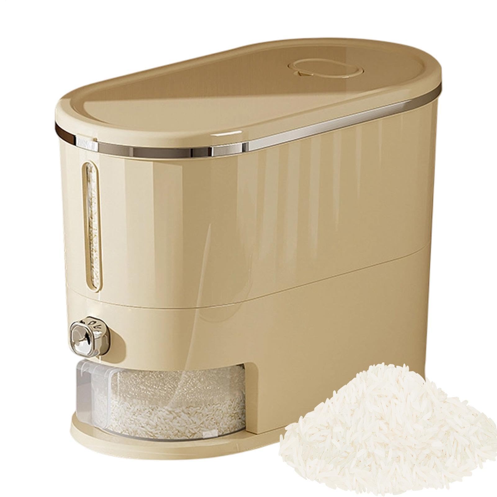 Generisch Contenitore per riso da 5 kg, a prova di perdite, con misurino