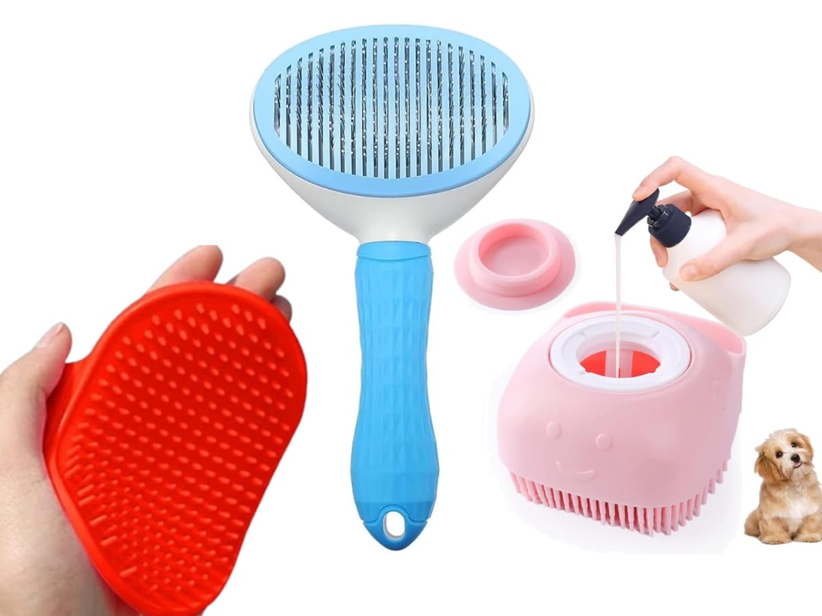 PSK PET MART Dog Brush for Grooming Kit 3PCS - Deshedding Dog Brush for Short Hair Dogs, Dog Hair Brush for Grooming Small Dogs,Puppy Brush and Slicker Brush for Dogs, (B0CY8N7S7N) Amazon Price History, Amazon Price Tracker