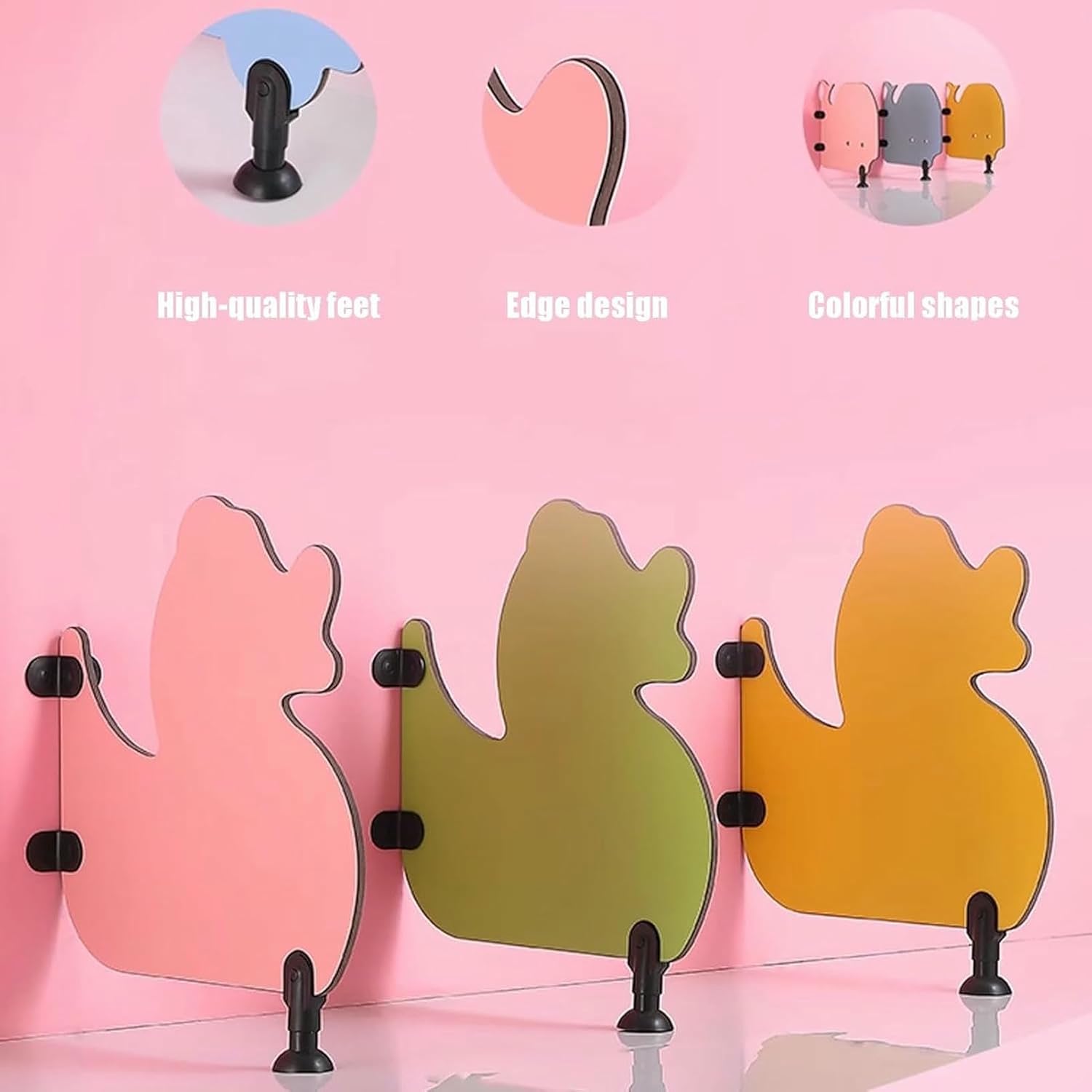 Kindergarten Color Urinal Partition, Cartoon Bathroom Toilet Partition, Floor-Mounted Urinal Divider, for Schools/Shopping Malls