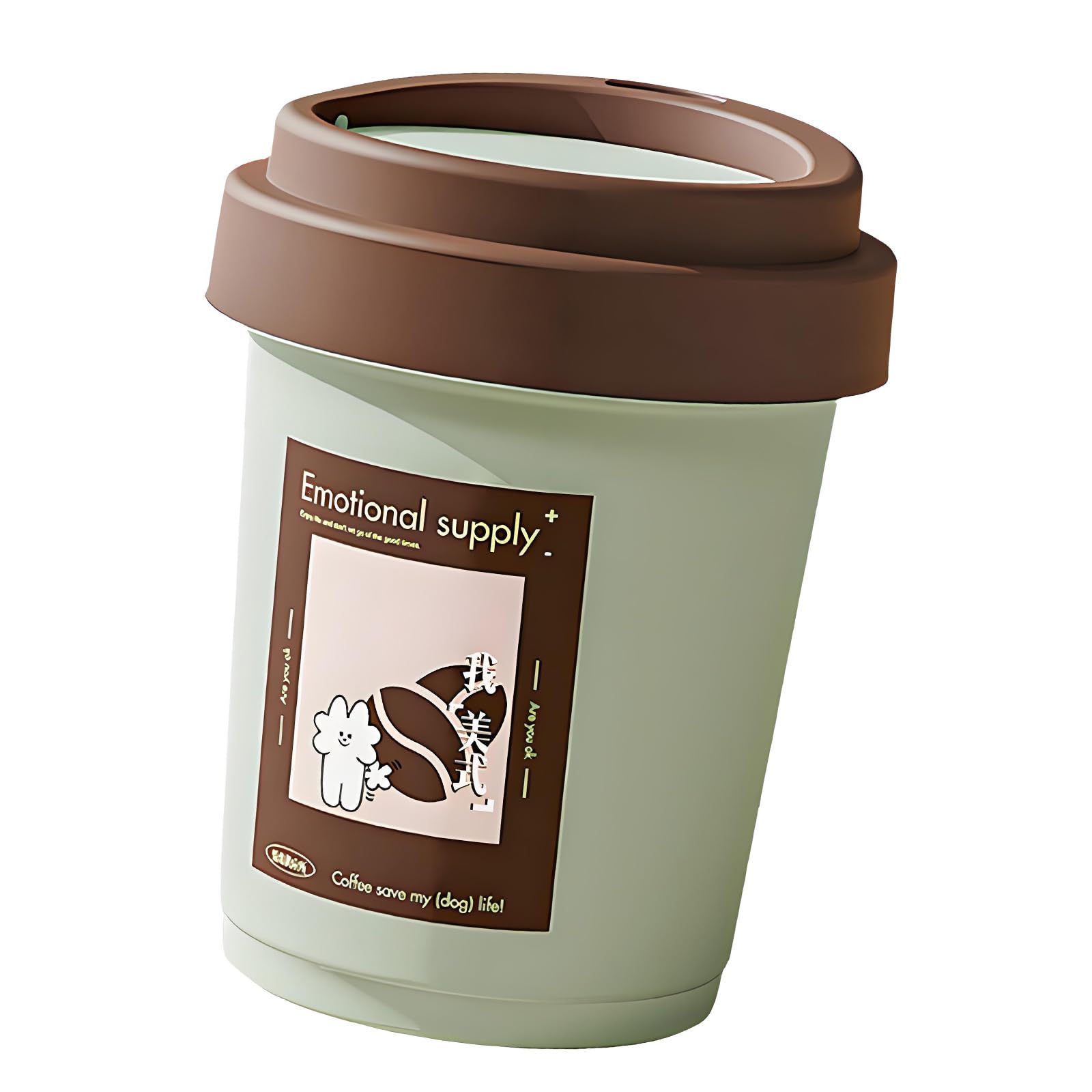Tsophreniq Space Saving Auto Open Trash Can with Swing Lid Large Capacity Waste Bin Garbage Container for Kitchen Small Space Small Garbage Can