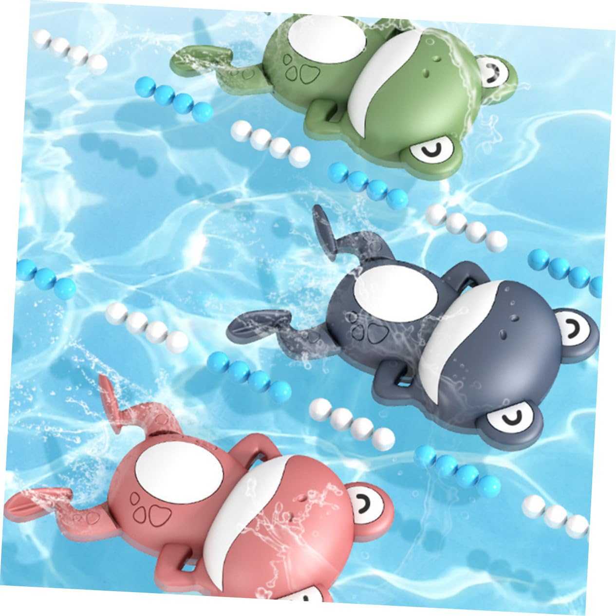 Jouets de Bain Grenouille à Remonter en Plastique, Lot de 3